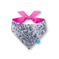 Load image into Gallery viewer, Pink/snake double-sided dog bandana
